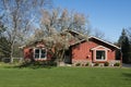 House, Home Red Cedar Wood Siding Exterior Finish Royalty Free Stock Photo