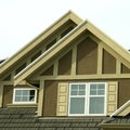 House Home Stucco Siding Peaks Royalty Free Stock Photo