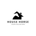House horse logo template Royalty Free Stock Photo
