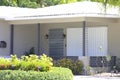 House with hurricane shutters Royalty Free Stock Photo