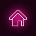 house icon. Elements of web in neon style icons. Simple icon for websites, web design, mobile app, info graphics Royalty Free Stock Photo