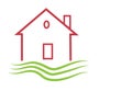 House real estate icon logo Royalty Free Stock Photo