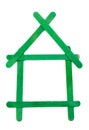 House icon made out of wood Royalty Free Stock Photo