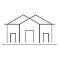 House icon. Real estate business. House modern unique concept. Flat icon. Royalty Free Stock Photo