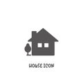 House icon simple flat style vector illustration Royalty Free Stock Photo