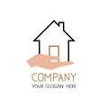 House icon Vector simple flat logo symbol Royalty Free Stock Photo