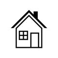 House icon Vector simple flat logo symbol Royalty Free Stock Photo