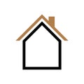 House icon Vector simple flat logo symbol Royalty Free Stock Photo