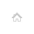 House Icon Vector in Trendy Outline Style. Home Symbol Illustration. Editable Stroke Royalty Free Stock Photo
