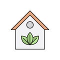 House vector flat color icon Royalty Free Stock Photo