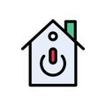 House vector flat color icon Royalty Free Stock Photo