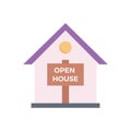 House vector flat color icon Royalty Free Stock Photo