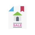 House vector flat color icon Royalty Free Stock Photo
