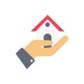 House vector flat color icon Royalty Free Stock Photo