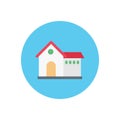House vector flat color icon Royalty Free Stock Photo