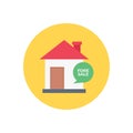 House  vector flat color icon Royalty Free Stock Photo