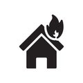 House vector glyph flat  icon Royalty Free Stock Photo