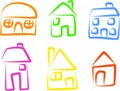 House icons Royalty Free Stock Photo