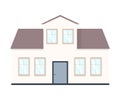 House illustration. Home exterior set in flat style. House modern and traditional.