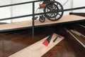 House Improvement , Installation wheelchair ramp for the aging and elderly Royalty Free Stock Photo