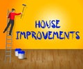 House Improvements Indicates Home Renovation 3d Illustration