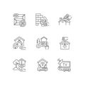 House improvements linear icons set