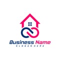 House Infinity logo design vector. Nolimit House logo design template concept Royalty Free Stock Photo