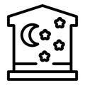 House insomnia icon outline vector. Sleep disorder