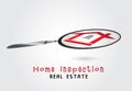 House inspection logo vector image design