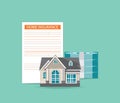 House insurance concept isolated on background. Royalty Free Stock Photo