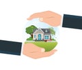 House insurance concept isolated on background. Royalty Free Stock Photo