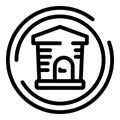House insurance icon, outline style Royalty Free Stock Photo