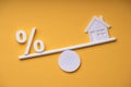 House Interest Rate Percentage Royalty Free Stock Photo