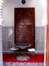 House interior decorated with mosaic tiles in old Rabat, Morocco