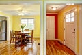 House interior. Entrance hallway and dining room