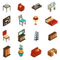 House Interior Icons Set Royalty Free Stock Photo