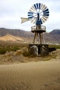 house isle lanzarote spain africa windmills sky Royalty Free Stock Photo