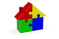 House Jigsaw Puzzle Royalty Free Stock Photo