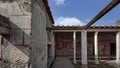 The house of Julia Felix, located in Pompeii, is one of the most beautiful and well-preserved Pompeian houses Royalty Free Stock Photo