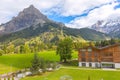 House in Kandersteg, mountains, Switzerland