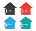 house with key icon Royalty Free Stock Photo