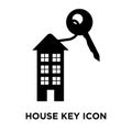 House key icon vector isolated on white background, logo concept Royalty Free Stock Photo