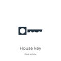 House key icon vector. Trendy flat house key icon from real estate collection isolated on white background. Vector illustration Royalty Free Stock Photo