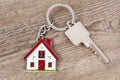 House key on keyring Royalty Free Stock Photo