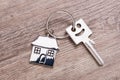 House key on keyring Royalty Free Stock Photo