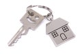 House key on keyring Royalty Free Stock Photo