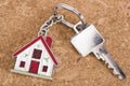 House key on keyring Royalty Free Stock Photo