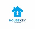 House Key logo design concept, Business Real Estate logo template