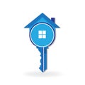 House key logo vector image Royalty Free Stock Photo