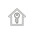 House key. vector unlock house isolated